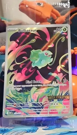 Pokemon Sealed Bulbasaur 133/132 Pokemon TCG Mega Evolution Stamped Promo SEAL 4 - Image 1