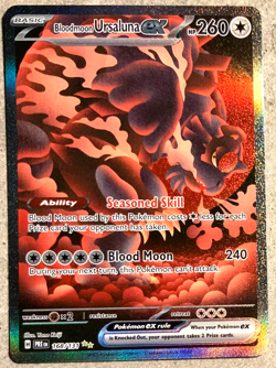 Pokemon Prismatic Evolutions SIR Bloodmoon Ursaluna EX 168/131 - Image 1