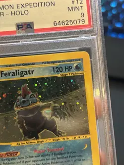 *SWIRL* Pokemon Expedition Feraligatr PSA 9 MINT Holo Graded Card - Image 3