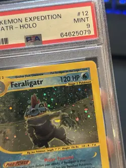 *SWIRL* Pokemon Expedition Feraligatr PSA 9 MINT Holo Graded Card - Image 4