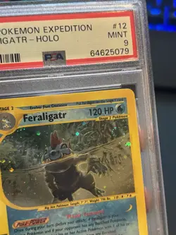 *SWIRL* Pokemon Expedition Feraligatr PSA 9 MINT Holo Graded Card - Image 5