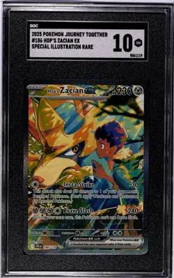 2025 Journey Together #186 Hop's Zacian ex SGC 10 GM Special Rare Pokemon Card - Image 1