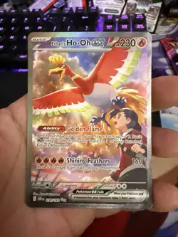 Pokemon Ethan’s Ho-oh EX Card - Golden Flames Ability & Shining Feathers - Image 1
