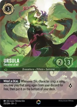 Lorcana Ursula - Deceiver of All (Alternate Art) NM Holofoil Into the Inklands - Image 1