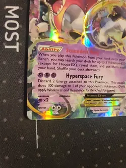 Hoopa EX 36/98 Ultra Rare XY Ancient Origins Pokemon Card LP - CREASED - Image 3
