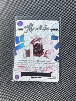 Gear Two Alt Art OP11-080 R A Fist of Divine Speed One Piece card game ENGLISH - Image 1