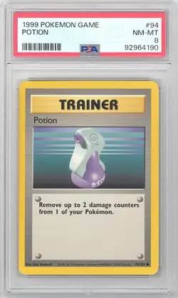 PSA 8 - Pokemon Card - Base 94/102 - POTION (common) - NM-MT - Image 1