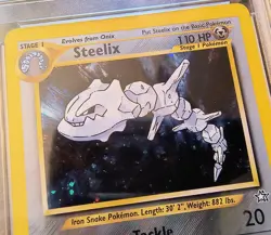 ✨Steelix Holo RARE Pokemon Card CC&G 3 Graded VG Neo Genesis #15/111 2000 SWIRL! - Image 2
