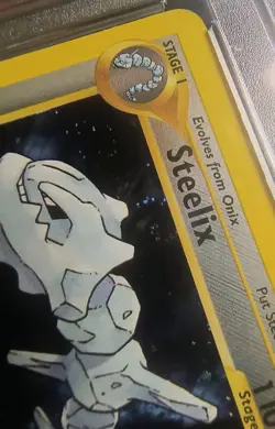 ✨Steelix Holo RARE Pokemon Card CC&G 3 Graded VG Neo Genesis #15/111 2000 SWIRL! - Image 3