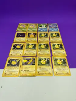Pokemon 16 Cards Mixed Lot Vintage 1999 2000 Nice Lot Pikachu Cards Rare - Image 1
