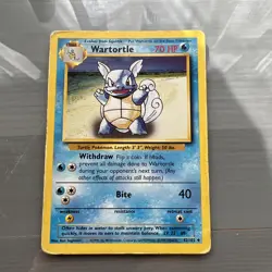 Pokemon TCG Wartortle Card 42/102 Non-Holo, Base Set 1999 - Image 1
