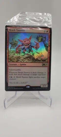 1x Brash Taunter Prerelease FOIL Core Set 2021 M21 MTG- NM SEALED - Image 1
