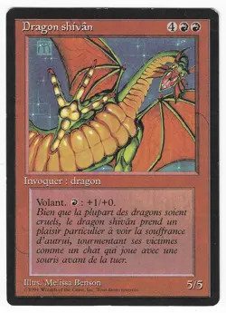 ►Magic-Style◄ MTG - Shivan Dragon - French Revised FBB - Good - Image 1