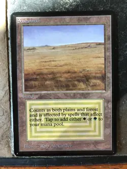 MTG Savanna ⭐BETA ⭐HP+ ⭐15 REAL HQ PICS! ⭐Rare Original Dual Land 1993 Magic - Image 1