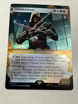 MTG - Edward Kenway (Showcase Textured Foil) - Assassin's Creed NM/M Condition - Image 1
