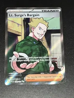 Pokemon TCG Lt. Surge's Bargain Illustration Rare #170/132 Mega Evolution NM/M - Image 3