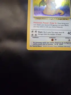 Pokemon TCG Dragonite 4/62 LP Fossil Unlimited Holo Rare - Image 2