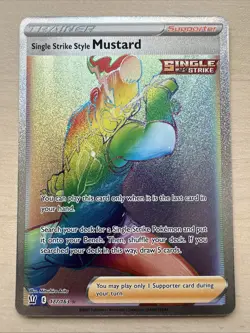 Pokemon TCG Single Strike Style Mustard 177/163 Battle Styles Secret Rare - Image 1