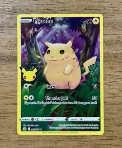 2021 Pokemon TCG Celebrations PIKACHU #005/025 FULL ART Rare Holo - Image 1