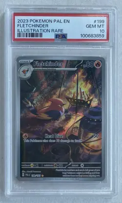 Pokemon Paldea Evolved Fletchinder #199 Illustration Rare [PSA 10] - Image 1