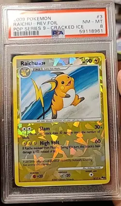 Pokemon POP Series 9 Raichu Holo PSA 8 NM - Mint - Image 1