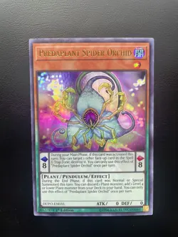 Yugioh Predaplant Spider Orchid DUPO-EN035 Ultra Rare 1st Edition NM - Image 1
