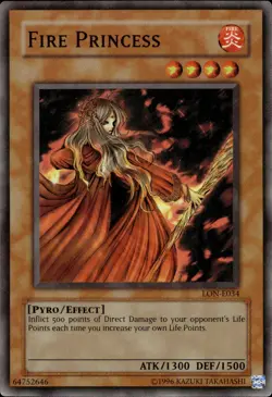 Fire Princess - Super Rare LON-E034 - LP - YuGiOh - Image 1