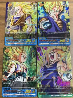 Dragon Ball Z Data Carddass PE Explosive Rare 4 Card Set Used - Image 1