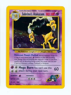 2000 Sabrina's Alakazam Pokemon Gym Challenge #16 English Holo Pokemon Card - Image 1