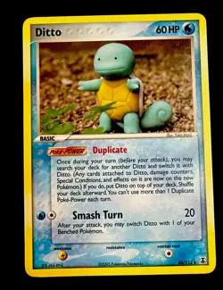 Ditto Squirtle 40/113 NM Yuka Morii Pokemon Card EX Delta Species - Image 1
