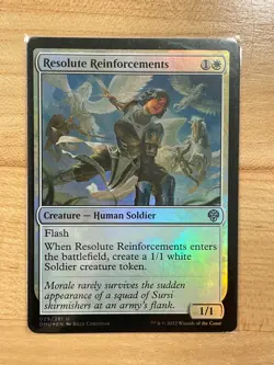 MTG NM Resolute Reinforcements Foil [Dominaria United] - Image 1