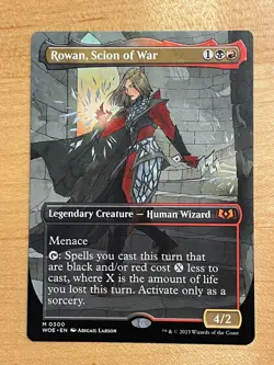 MTG NM Rowan, Scion of War Borderless [Wilds of Eldraine] - Image 1