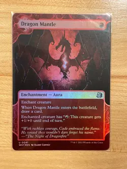 MTG NM Dragon Mantle Foil [Wilds of Eldraine: Enchanting Tales] - Image 1