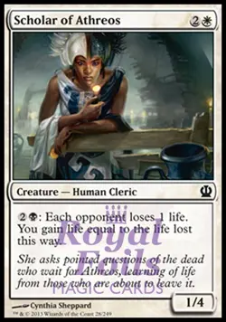 Scholar of Athreos 4x FOIL THS MTG Theros Common MINT white - Image 1