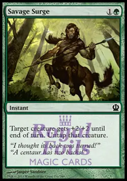 Savage Surge 4x FOIL THS MTG Theros Common MINT green - Image 1