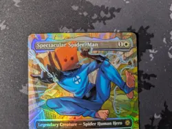 MTG Spectacular Spider-Man (0236) (Borderless) (Textured Foil) BAG MAN SUIT Mint - Image 3