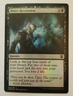 1x Bitter Revelation FOIL Commander Legends MTG Magic the Gathering NM - Image 1