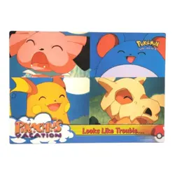 Topps Pokemon #44 Pikachu's Vacation! Looks Like Trouble...! - Image 1