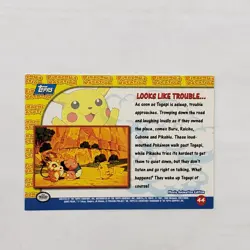 Topps Pokemon #44 Pikachu's Vacation! Looks Like Trouble...! - Image 3