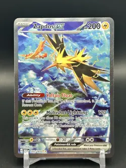 2023 Pokemon Zapdos EX Scarlet & Violet 151 Special Illustration Rare #202/165 - Image 1