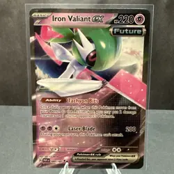 Pokemon TCG Card Iron Valiant Ex Paradox Rift Holo 089/182 Double Rare NM - Image 1