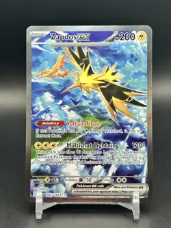 2023 Pokemon Zapdos EX Scarlet & Violet 151 Special Illustration Rare #202/165 - Image 1