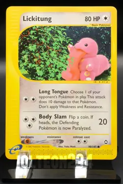 Pokemon TCG Card - Lickitung 090/147 Aquapolis Common - Image 1