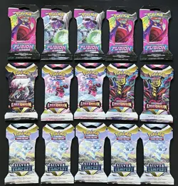 Pokemon TCG SWSH Sleeved Booster | Lost Origin | Fusion Strike | Silver Tempest - Image 1