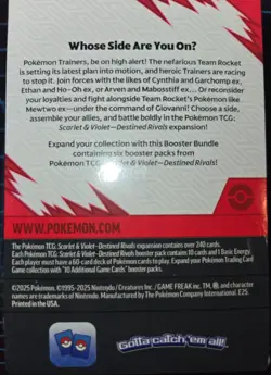 Pokemon Scarlet & Violet Destined Rivals Booster Bundle Box Sealed - Image 2