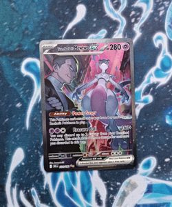 Pokemon TCG Team Rocket's Mewtwo EX 231/182 Destined Rivals SIR Full Art - Image 1
