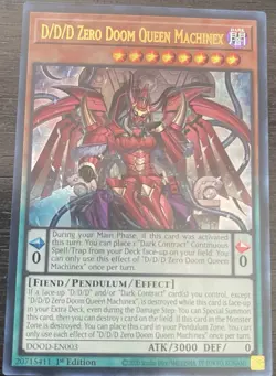 Yugioh D/D/D Zero Doom Queen Machinex DOOD-EN003 Ultra Rare 1st Edition NM - Image 1
