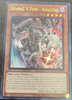 Yugioh! DoomZ V Five - Amalthe DOOD-EN009 Ultra Rare 1st Ed NM - Image 1