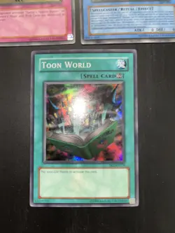Yugioh Cards Lot Of 3 Holo 1996 Kazuki MP Toon World ,Gryphon Wing, Relinquished - Image 4