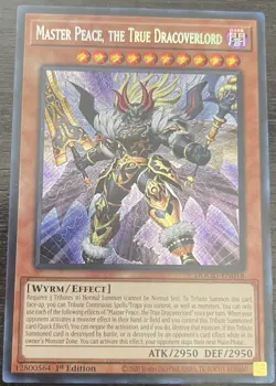 Yugioh! Master Peace, the True Dracoverlord DOOD-EN018 Secret Rare 1st Ed NM - Image 1